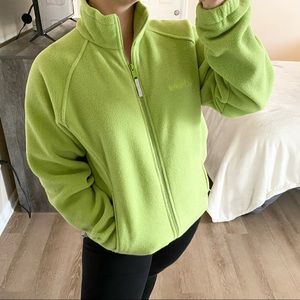 💕 Columbia Fleece Full Zip Up Jacket Green Split Pea